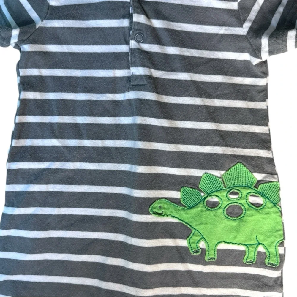 Summer Outfit Lot Short Sleeve Outfits Hooded Gray Soft Cotton Dinosaur